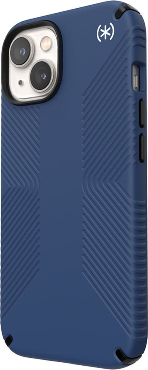 Speck hoesje geschikt voor Apple iPhone 14 - Ultieme Bescherming en Grip - Luxe Soft-touch Afwerking - Valbescherming gecertificeerd tot 4 meter - Microban Antibacterieel - Presidio2 Grip lijn - Blauw