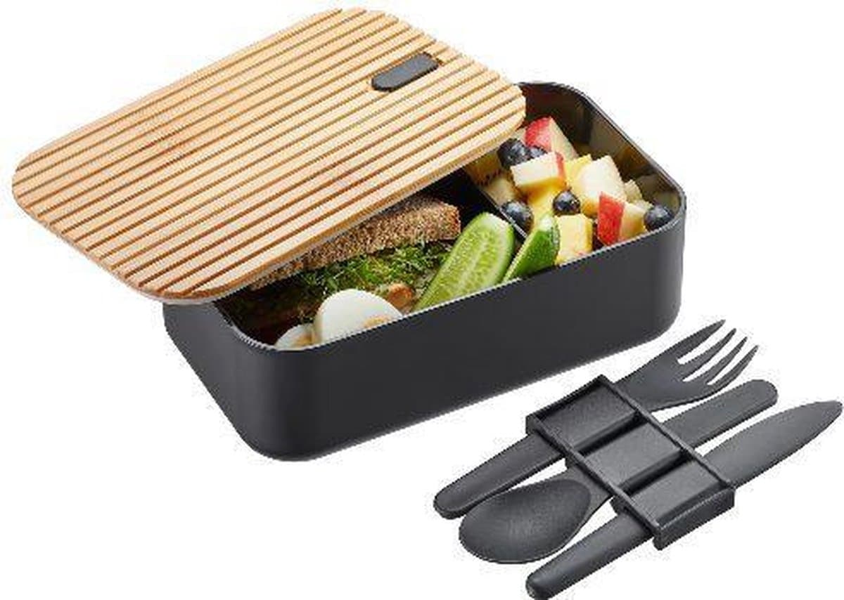 Lunchbox Gefu G-12376 Zwart 1 L Roestvrij staal Plastic Rechthoekig