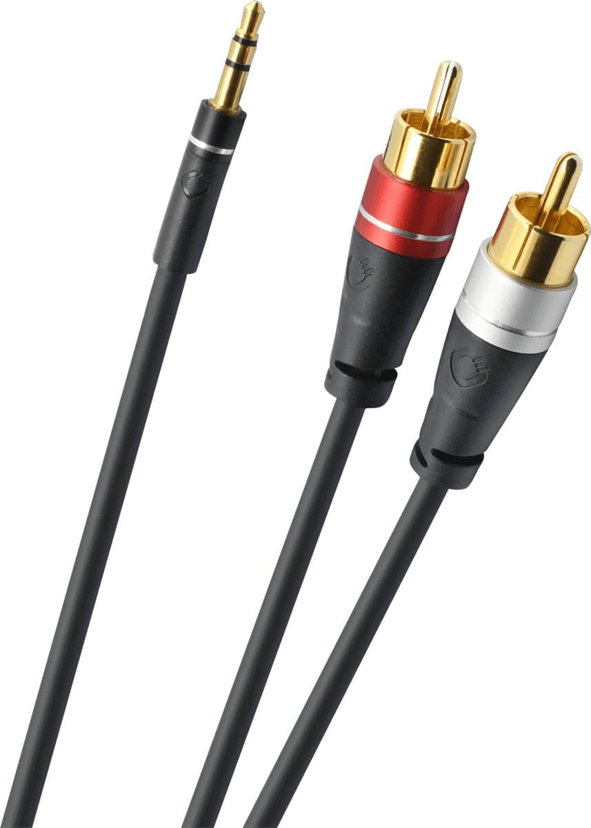 OEHLBACH D1C33190 audio kabel 1 m 3.5mm 2 x RCA Zwart