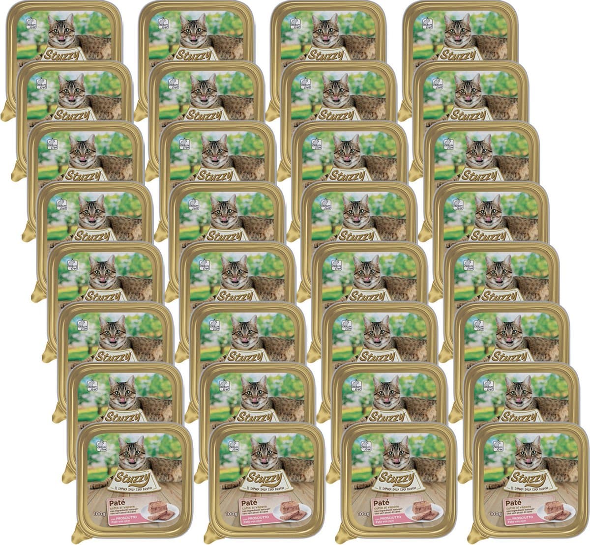 Mister Stuzzy Cat Paté Ham - Kattenvoer - 32 x 100 g