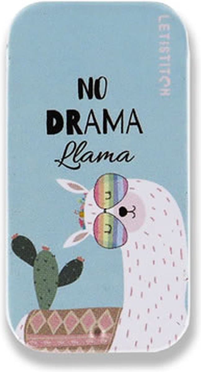 Leti Stitch No drama Llama Metalen naaldendoosje 25627