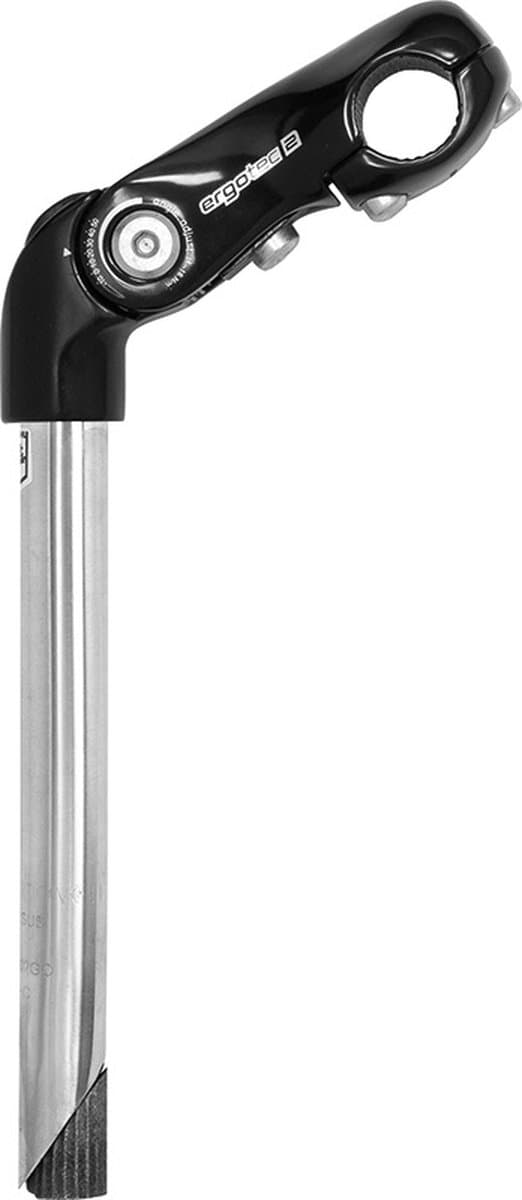 Stuurpen Ergotec Kobra verstelbaar RVS 22,2 / 300x110 / 25,4 mm - zilver