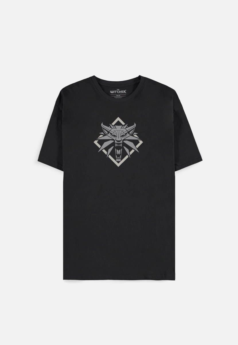 The Witcher Wolf Medallion Heren T-shirt - zwart - S