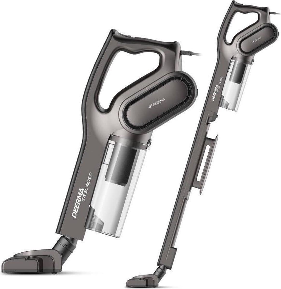 Deerma DX700s - Steelstofzuiger met Snoer - Stofzuiger Zonder Zak - 0,8L - 600W - Grijs
