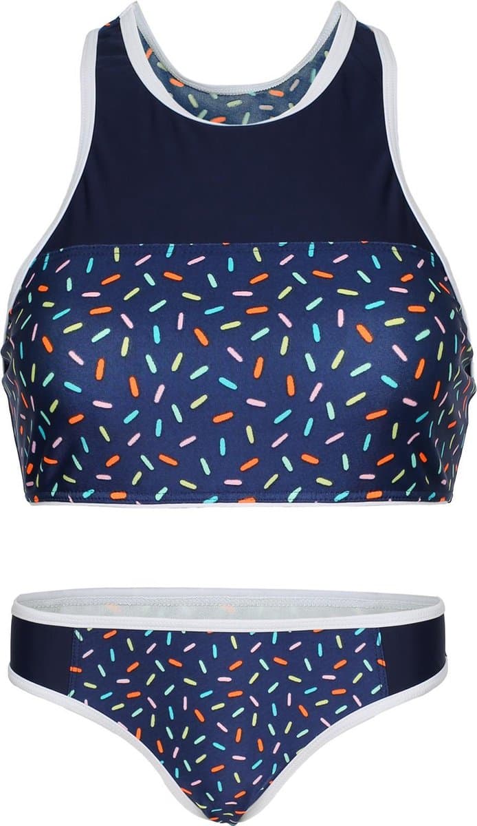 Bikini sport retro - Multi color stippen 152-158 (Valt klein)
