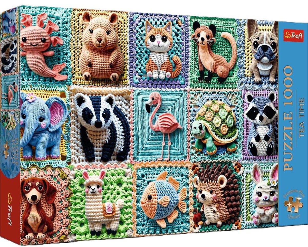 PUZZEL 1000 Trefl Premium Plus Gehaakte dieren 12093 - PUZZLE 1000 Trefl Premium Plus Szydełkowe zwierzątka 12093