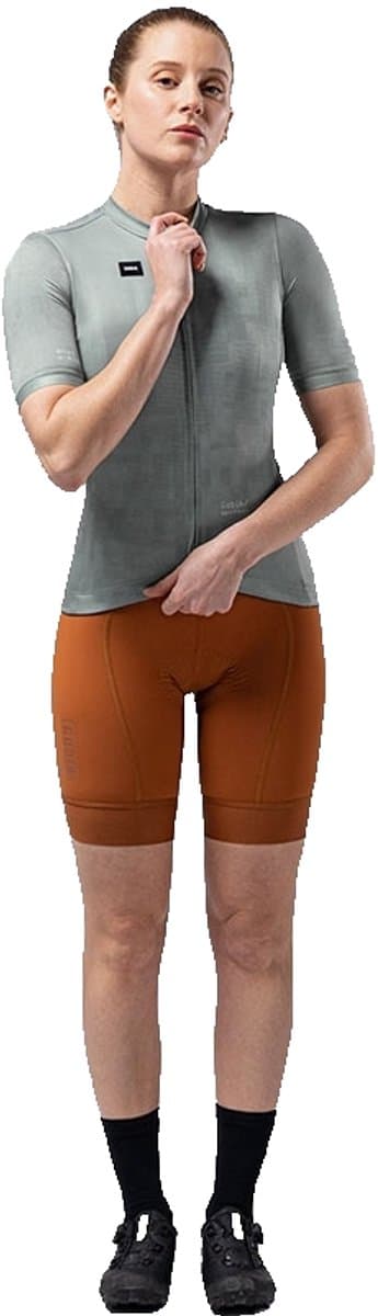 Gobik Stark Korte Mouw Wielertrui Grijs XS Vrouw