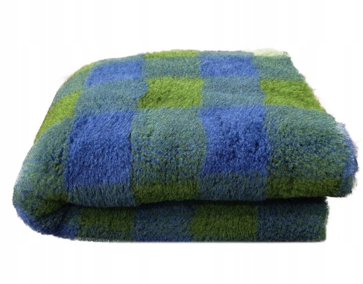 Droogbed Hondenmat 28mm Antislip Groen-Blauw 75x50cm
