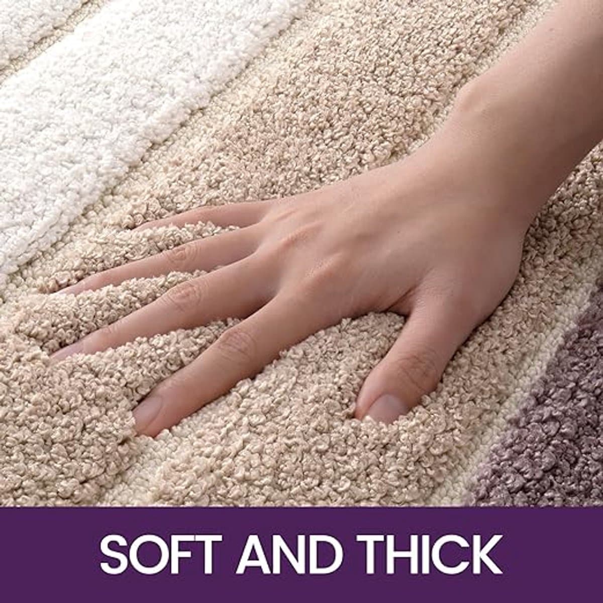 Microvezel Badkamervloermat, Badkamer Accessoires , Badmat 60 x 90 cm, Antislip, Absorberend Water, Machinewasbaar , beige