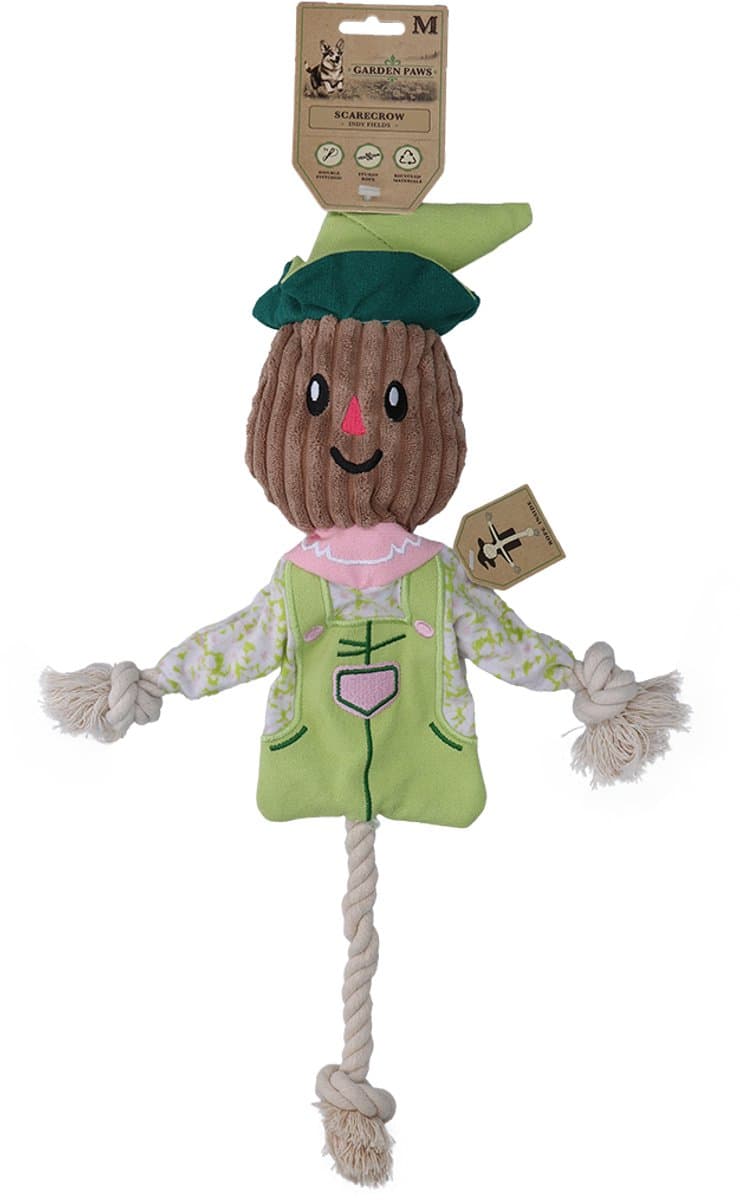 Garden Paws Trektouw M - Extra Stevig Hondentouw - Hondenspeelgoed - Scarecrow Indy Fields