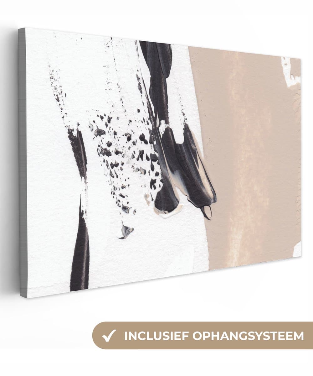 Canvas schilderij 30x20 cm - Wanddecoratie Verf - Design - Abstract - Muurdecoratie woonkamer - Slaapkamer decoratie - Kamer accessoires - Schilderijen op canvas