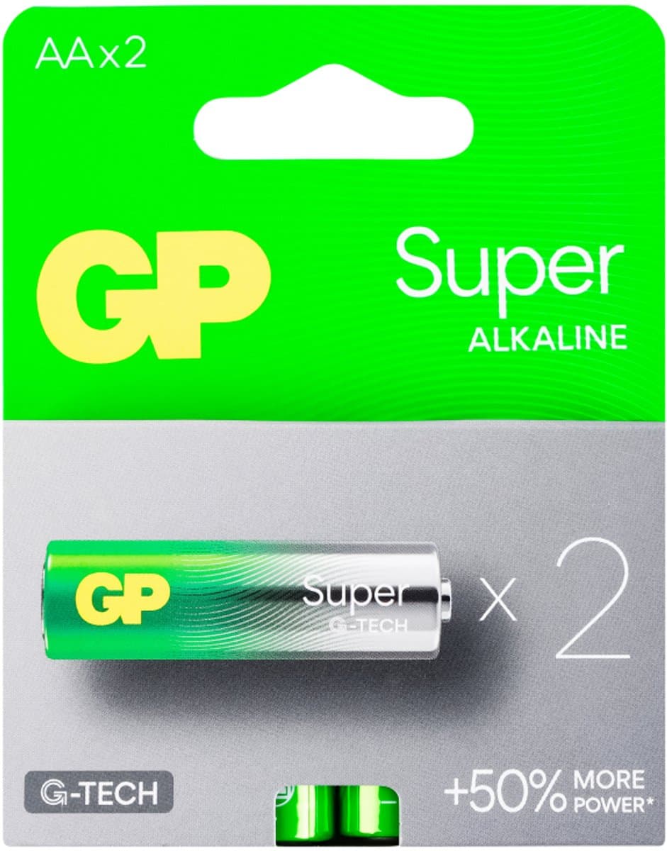 GP Super Alkaline AA Batterijen 2 Stuks