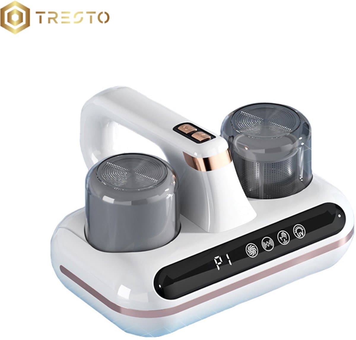 TRESTO - Huisstofmijt stofzuiger - UV Lamp Sterilisator - Reiniger - Bank & Matras - Tapijt - Meubel & Zetel - Machine - Bacterie, Mijt & Schimmel Bestrijder - Zonder Zak - USB-C Opladen - Wit