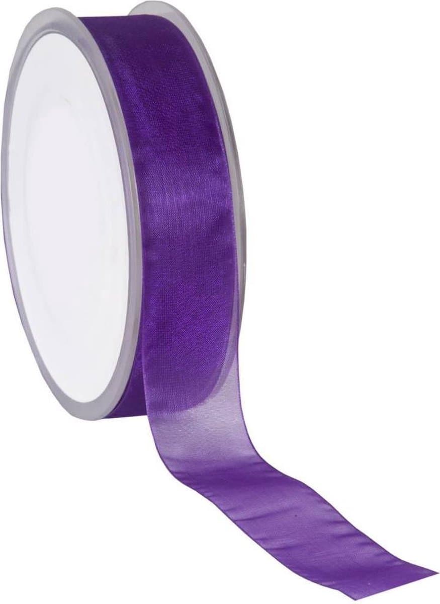 Paars Organza lint – 25 mm × 50 m – Organza