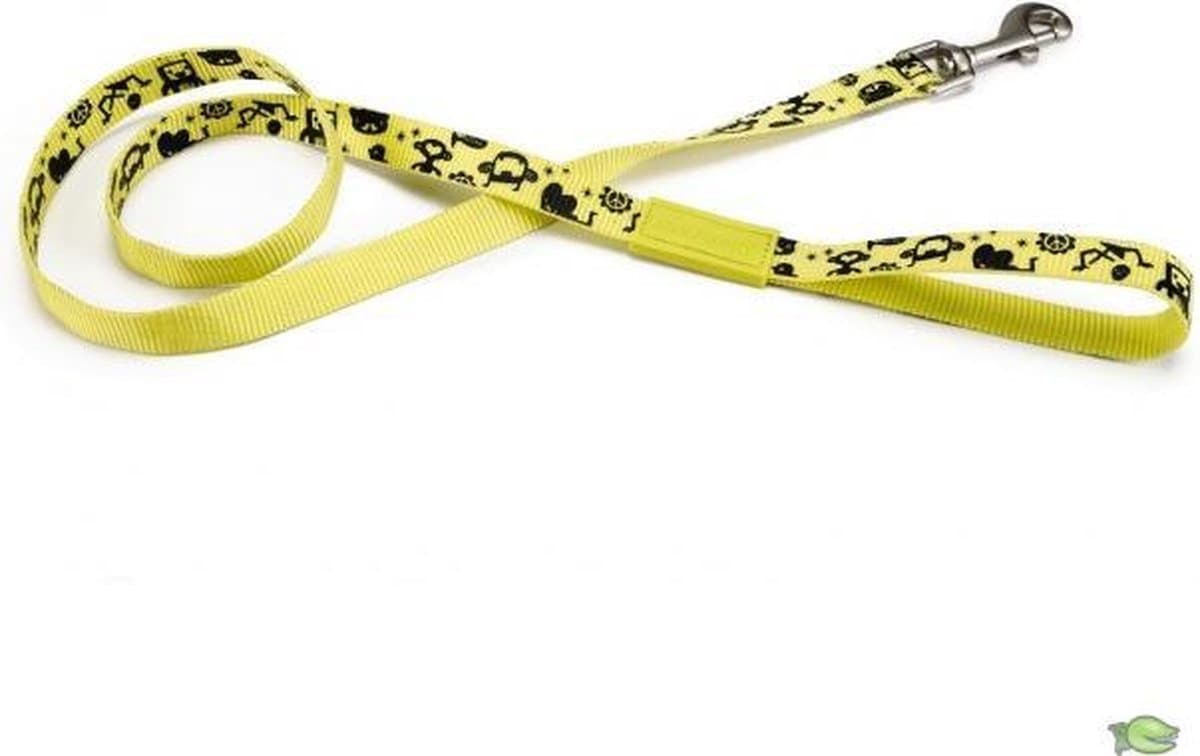 Looplijn monster geel 120cm x 10mm