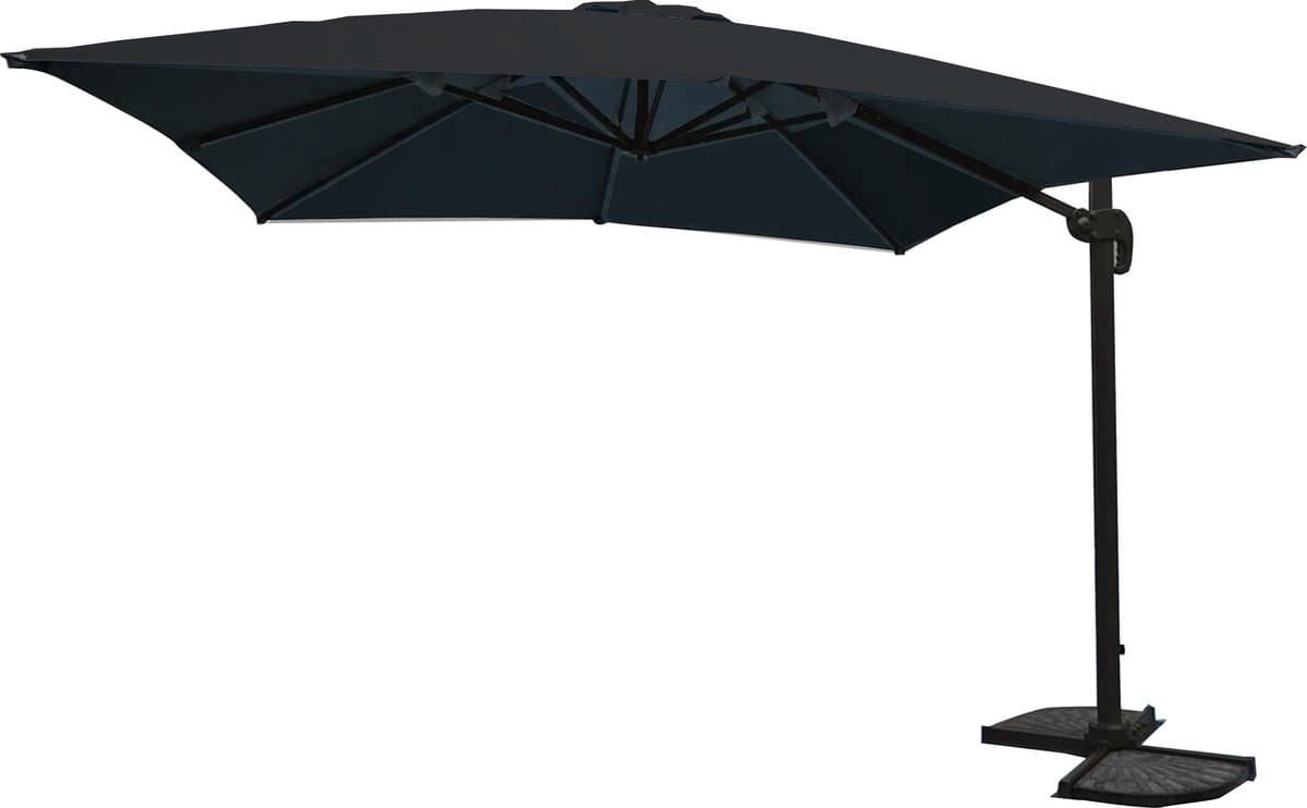 Paralux zweefparasol - 3x4m - Zwart - Kantelbaar