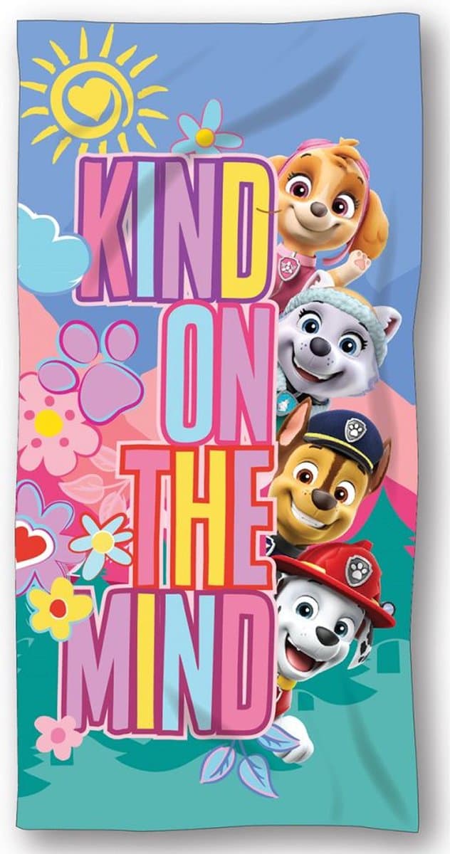 Paw Patrol strandlaken - 140 x 70 cm. - PAW Patrol Kind on the Mind handdoek