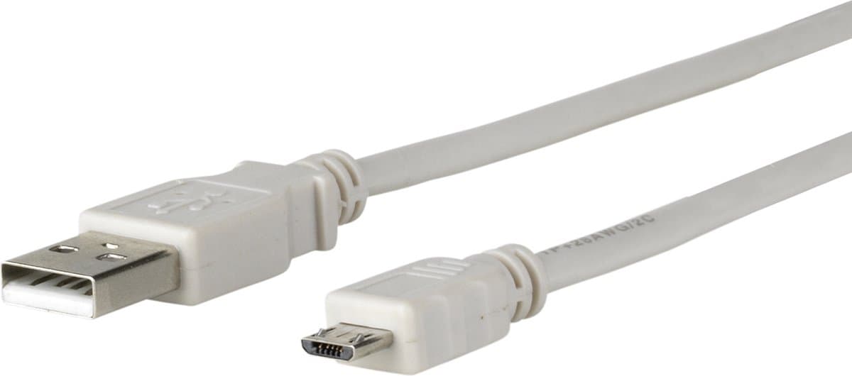 Microconnect USBABMICRO5G USB-kabel 5 m USB 2.0 Micro-USB B USB A Grijs