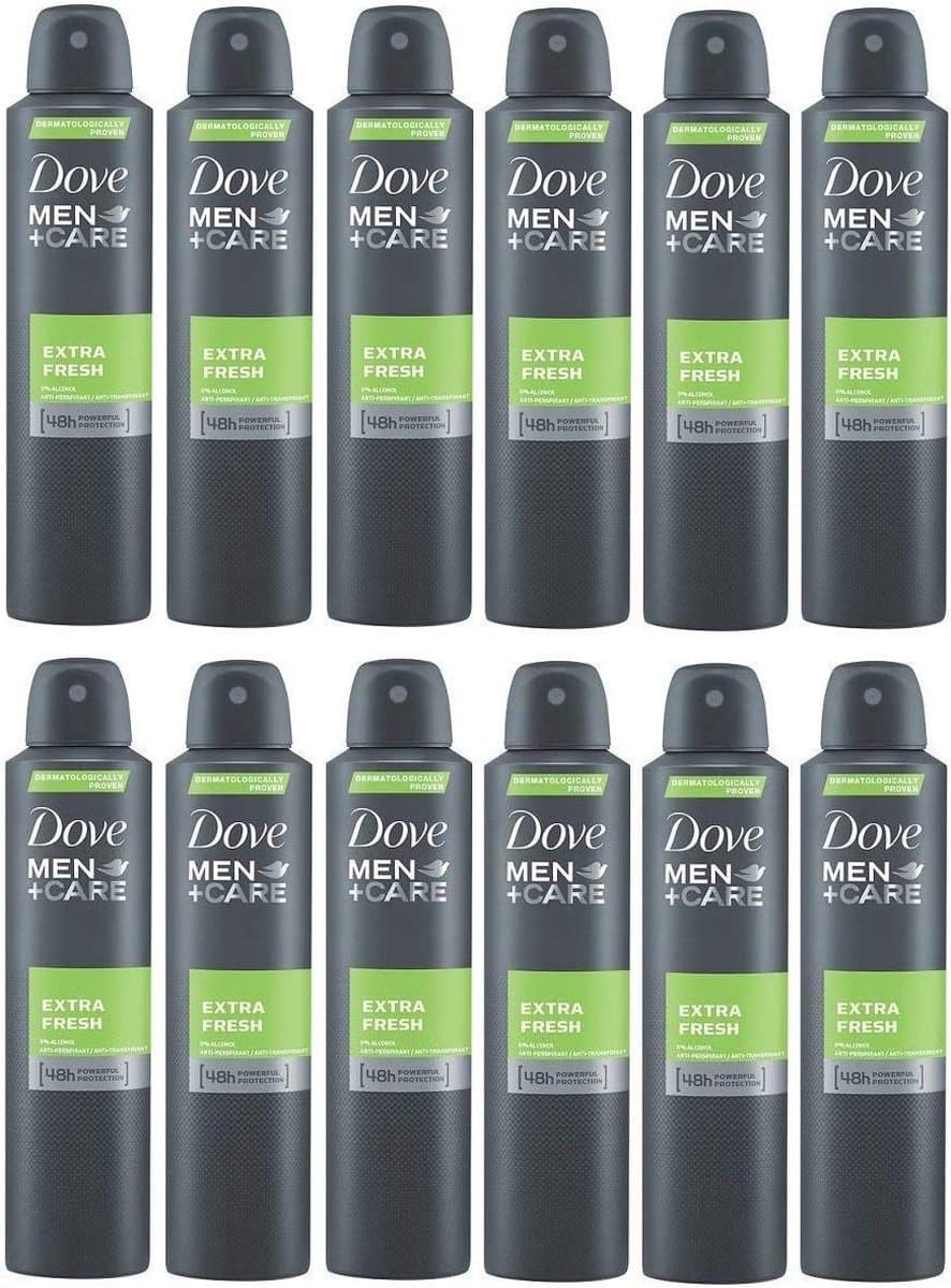 Dove Men+Care - Deodorant - Spray - Extra Fresh - 150ml x 12