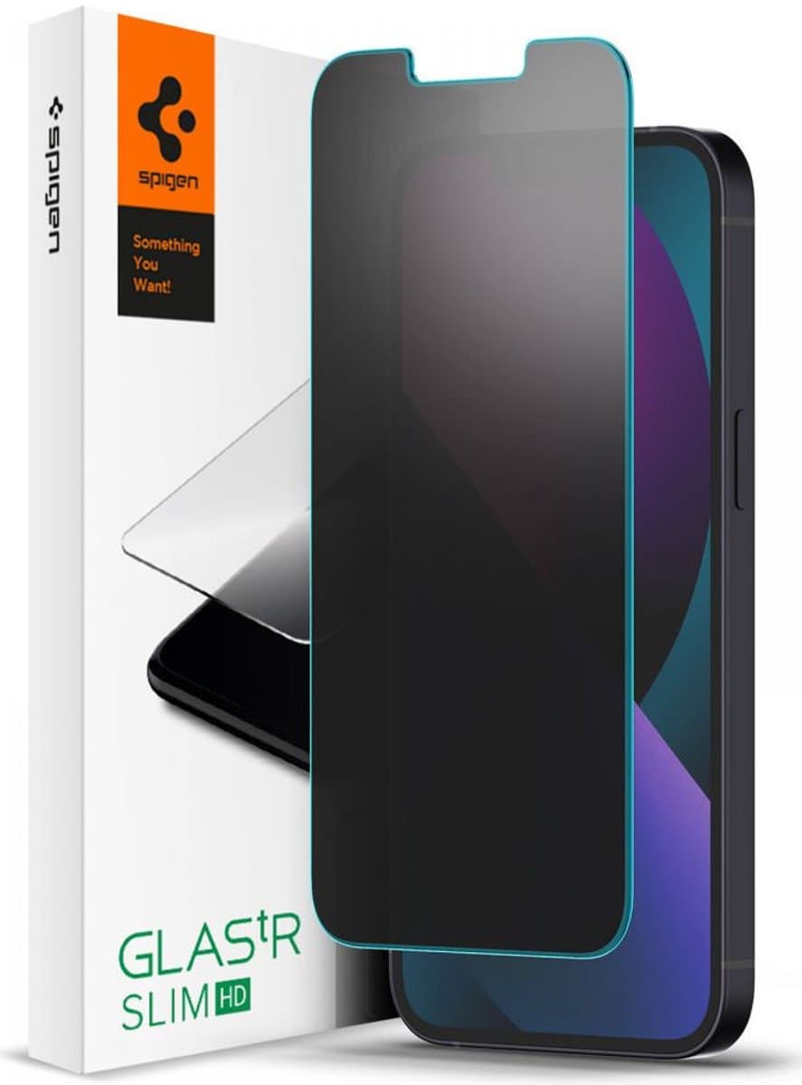 Spigen - Apple iPhone 13 / 13 Pro / iPhone 14 privacy screenprotector - Gehard glas
