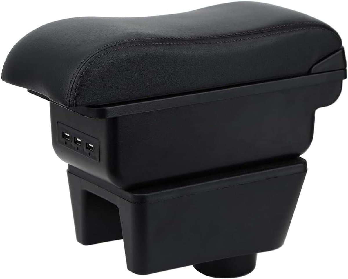 Auto Armsteun - Middenconsole Opbergdoos - Comfortabel Rijden - Verstelbaar Paneel - 30x18x13 cm - Zwart