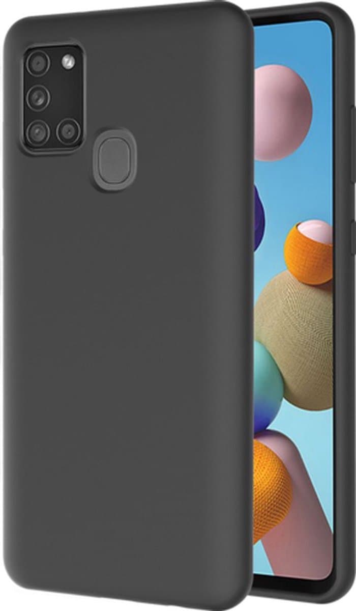 Azuri hoesje geschikt voor Samsung Galaxy A21s- Siliconen backcover - Zwart