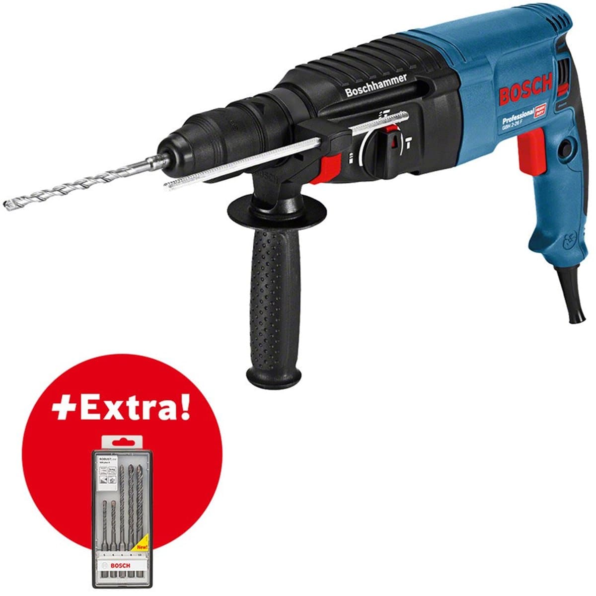 Bosch Professional GBH 2-26 F + SDS-plus borenset