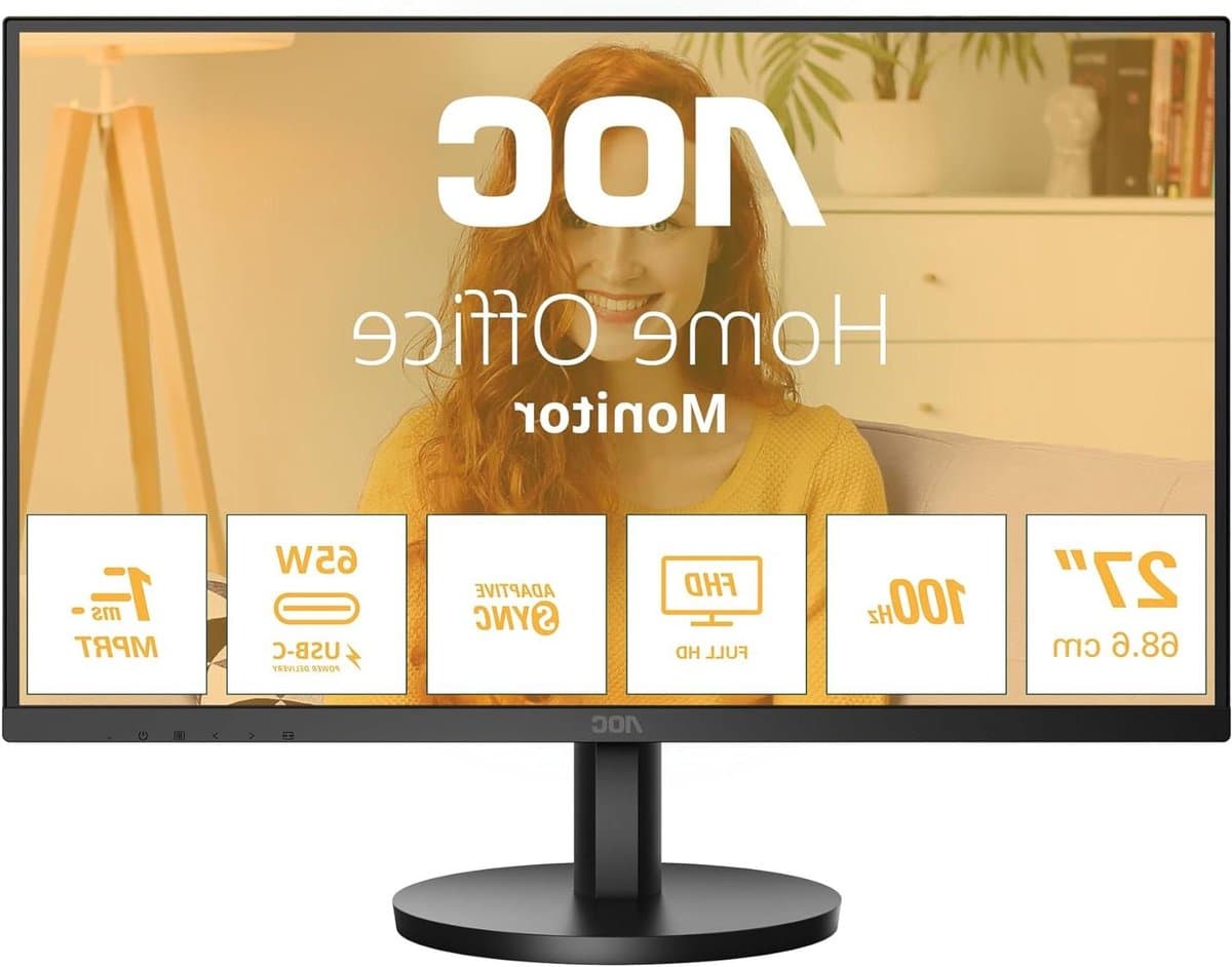 27 Zoll Monitor - Full HD Scherm - Productief Werken - Ingebouwde Luidsprekers - 1920x1080 - Zwart
