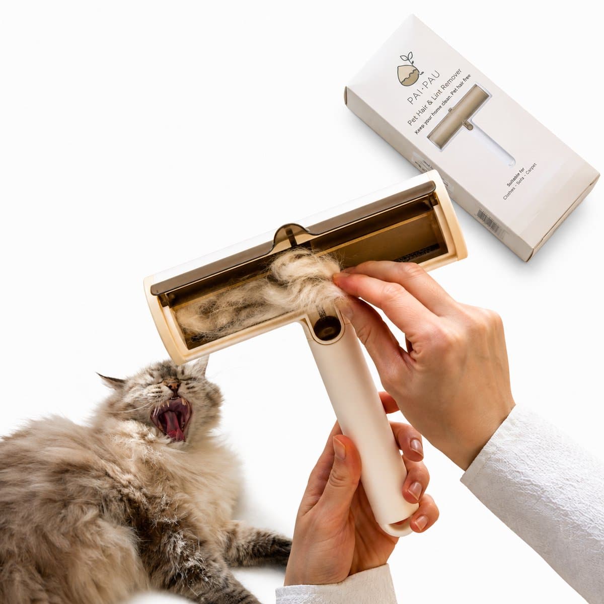 Pluizenverwijderaar voor Huisdieren - Pluizenroller en Haarverwijderaar voor Kattenhaar en Hondenhaar - Herbruikbaar - Voor Bank, Kleding, Tapijt en Auto