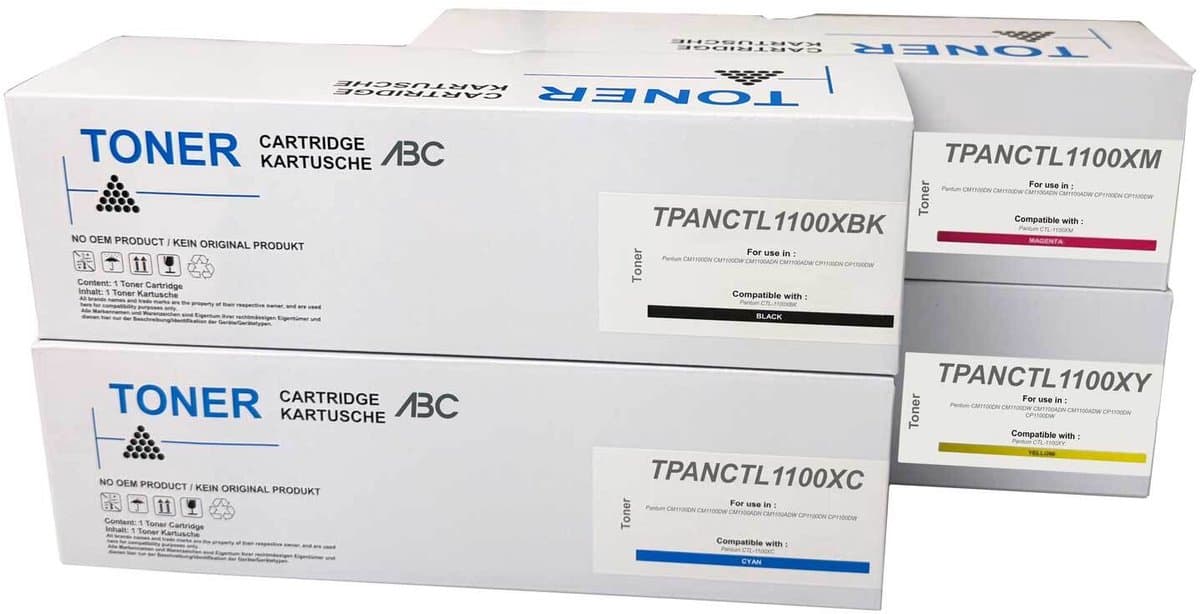 ABC huismerk set 4x toner geschikt voor Pantum CTL-1100X CM1100DN CM1100DW CM1100ADN CM1100ADW CP1100DN CP1100DW