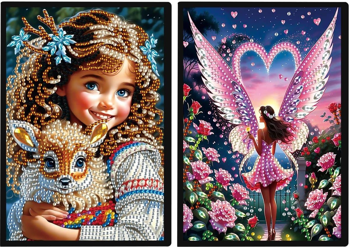 Omgoods - Diamond Painting Notebook - Notitieboek met Elf en Diamant Borduren