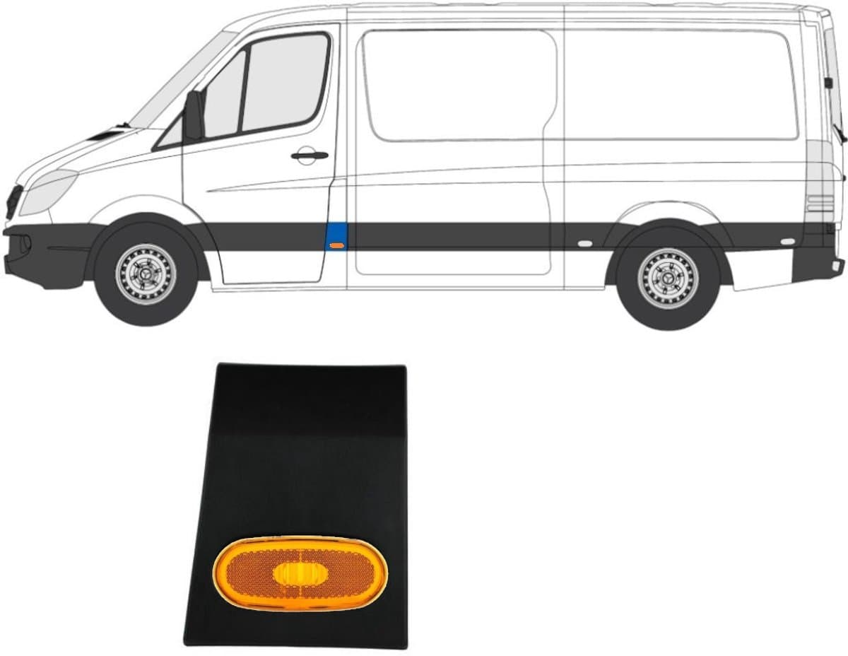 Sierlijst beschermingslijst voor stijl met positielicht voor Volkswagen Crafter 05-17