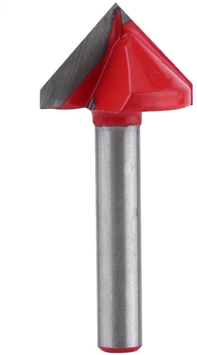 Dailygoods - 3D Houtbewerking - Router Cutter - Precisie Snijden - 6 mm - V-Groef Snijgereedschap - Voor Houtbewerking - 90 Graden