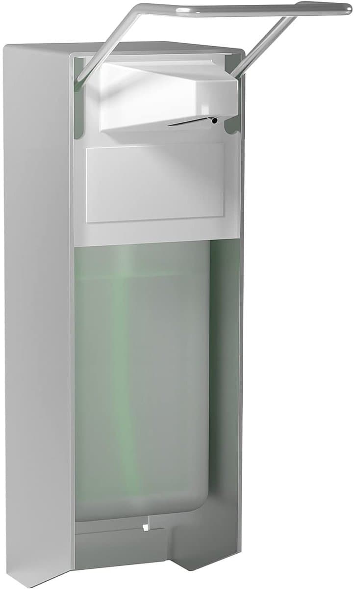 Dailygoods- Zeepdispenser Wandmontage - Zeepdispenser met Elleboogdruk - Aluminium - 500 ml - Herbruikbare Fles - Hoogwaardig Design - Handzeepdispenser