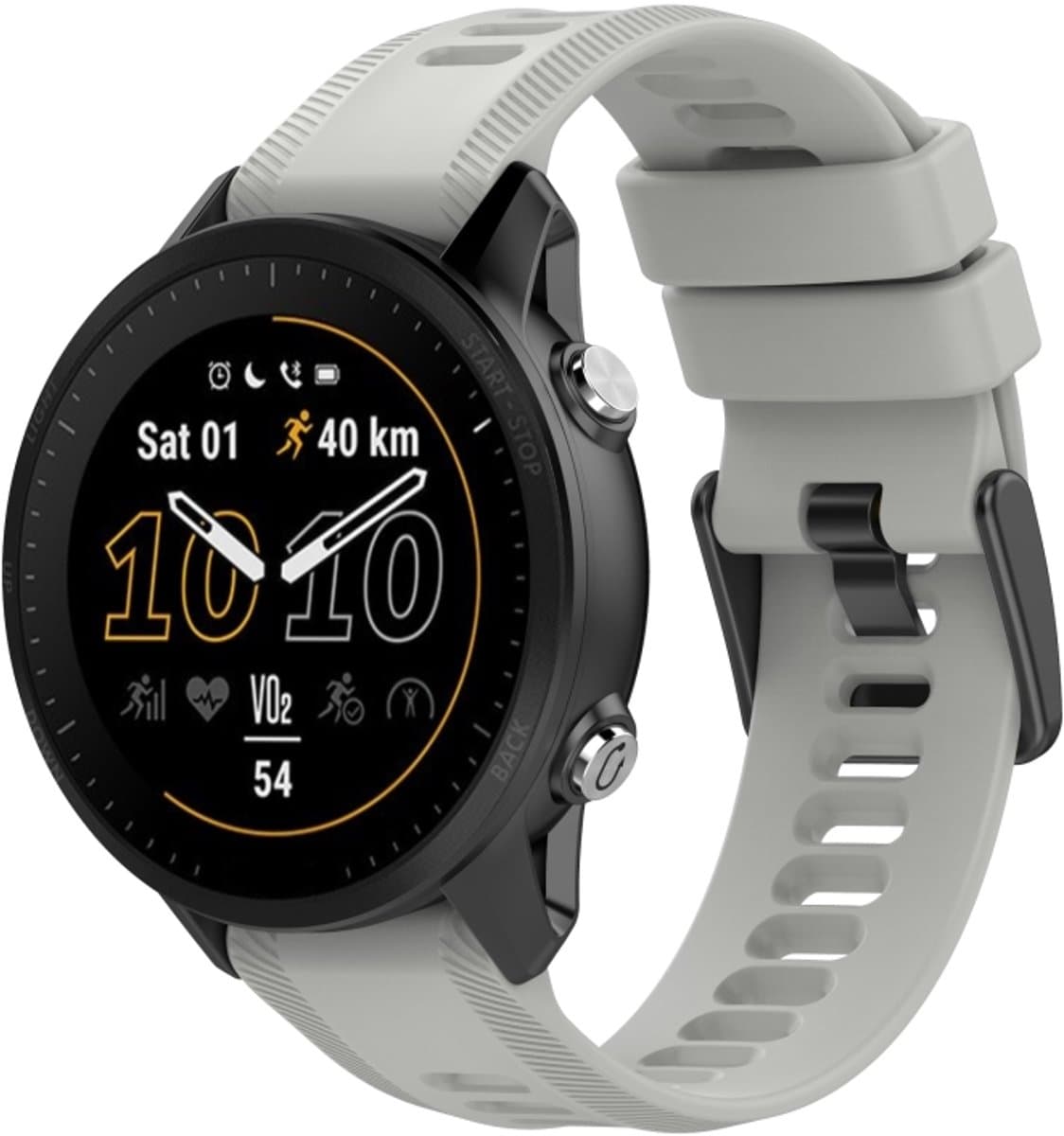 Voor Garmin Approach S62 22mm Effen Kleur Siliconen Horlogeband (Rock Grey)