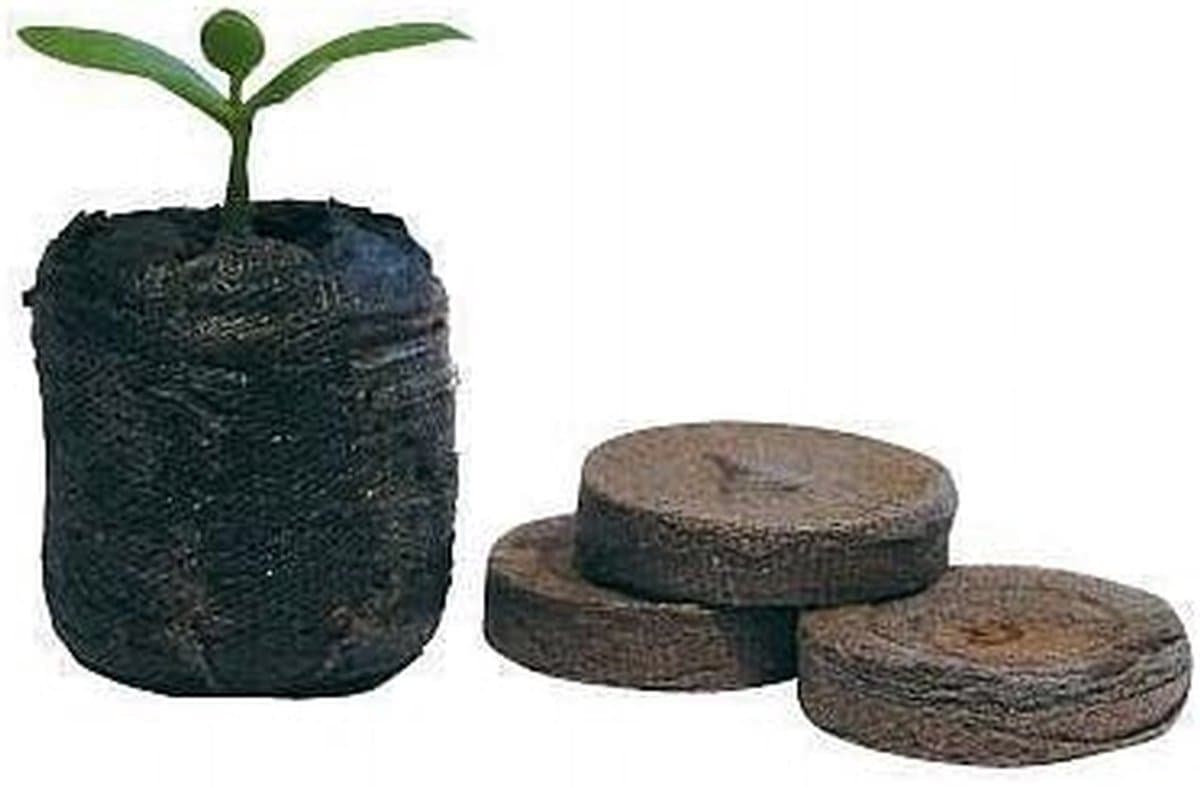 Planten Pellets - Zaaitabletten - Planten Kweken - Direct Planten - 42mm 100 Stuks - Wit