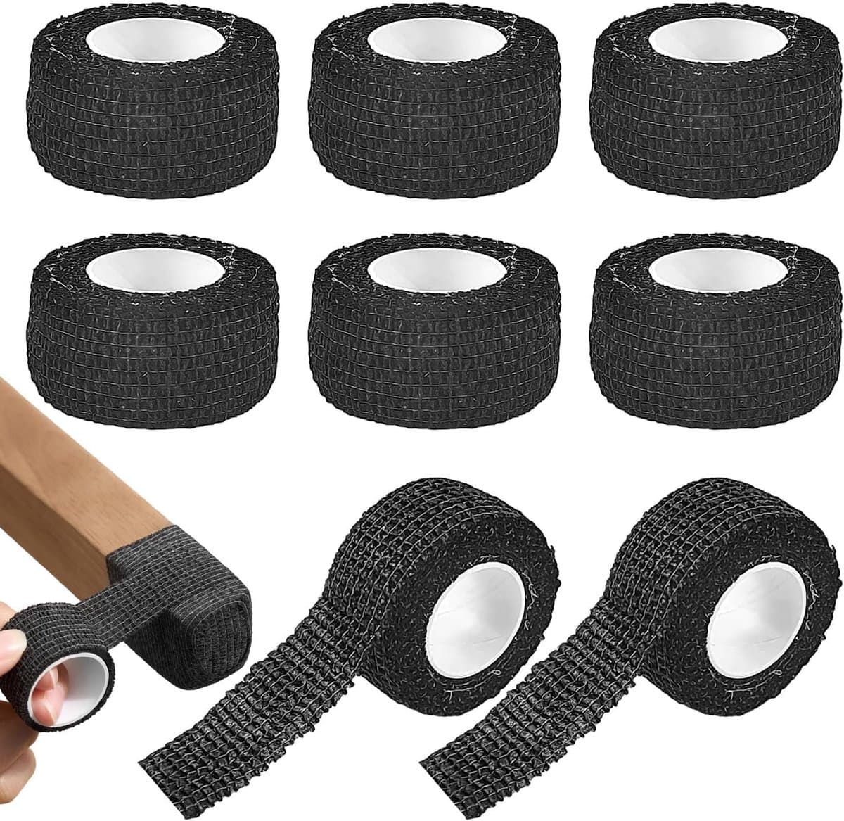 8 stuks zelfklevende viltstoelpootbescherming - 2,5 cm × 4 m antislip voor harde vloeren