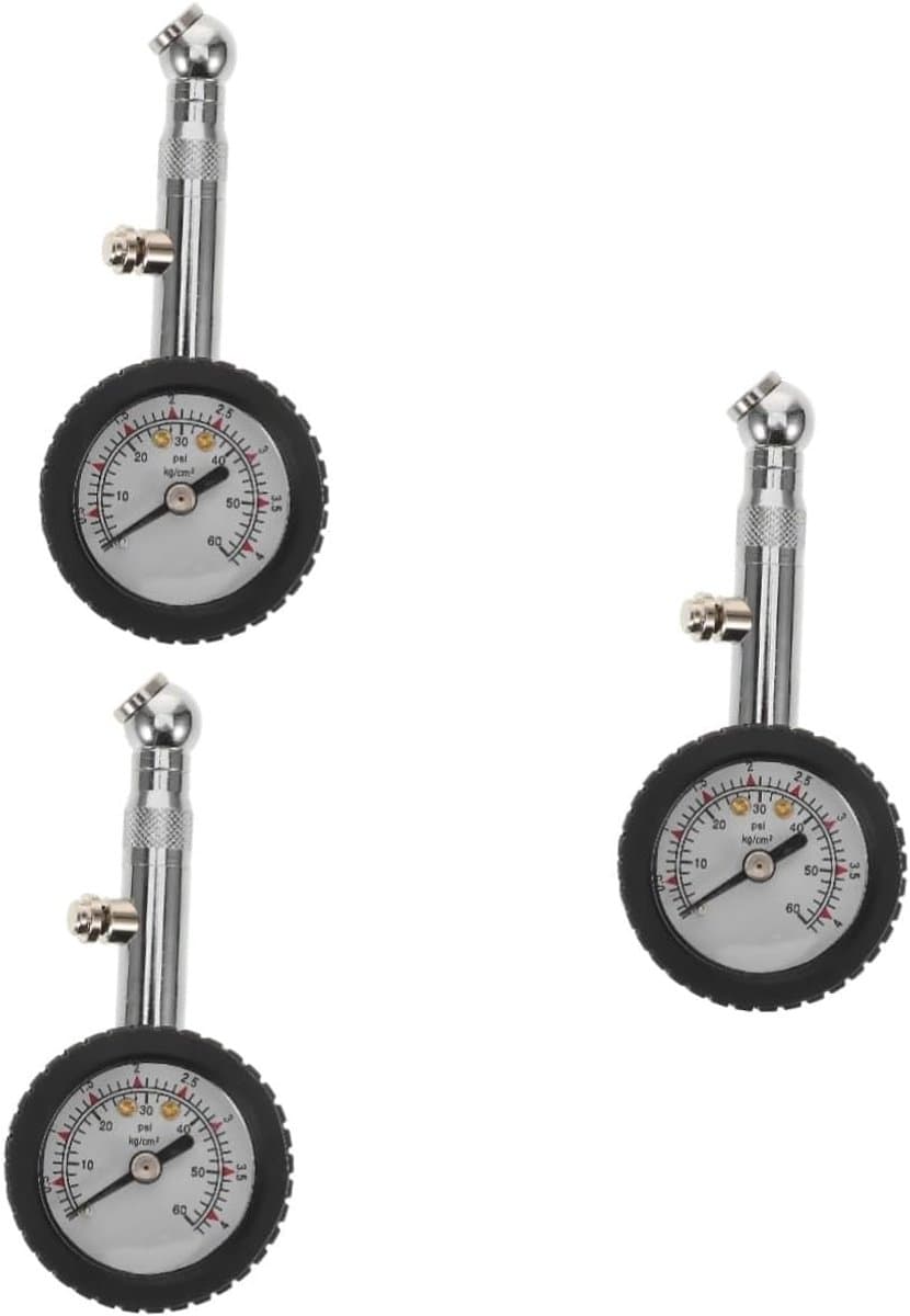 Bandenspanningsmeter Set - Auto Motor - Veilig Rijden - Duurzame Behuizing - 3 Stuks - Multicolor