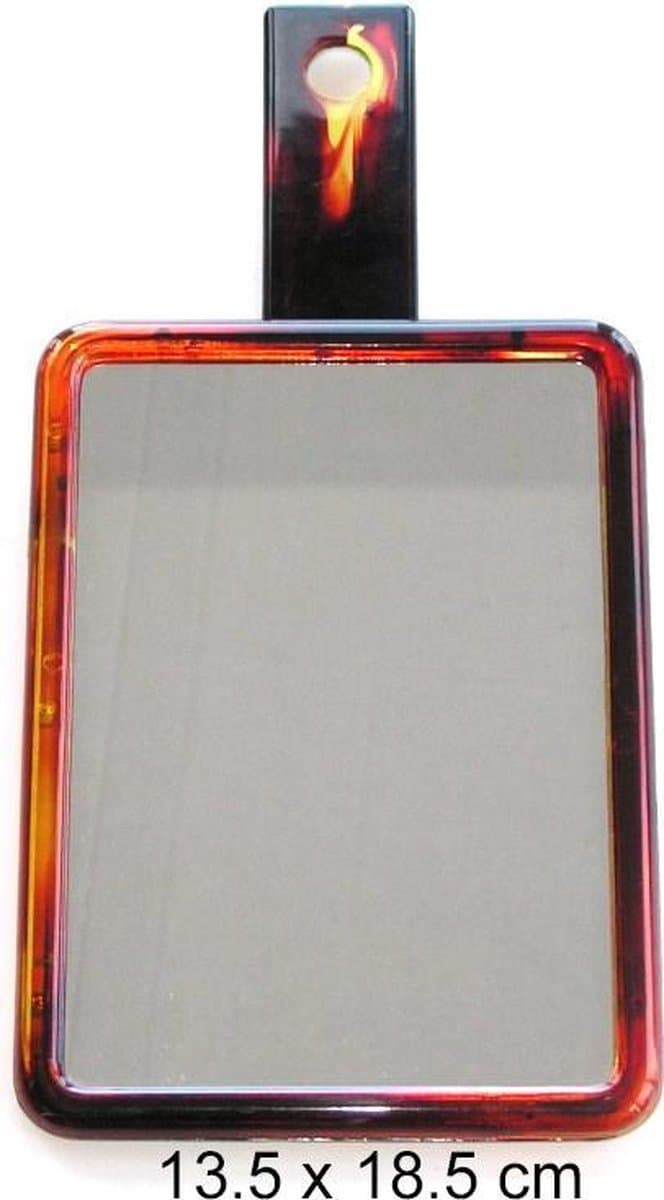 Make-up Spiegel - Havannabruin - Kan staan of Hangen - Afmeting 13,5 x 18,5 cm.