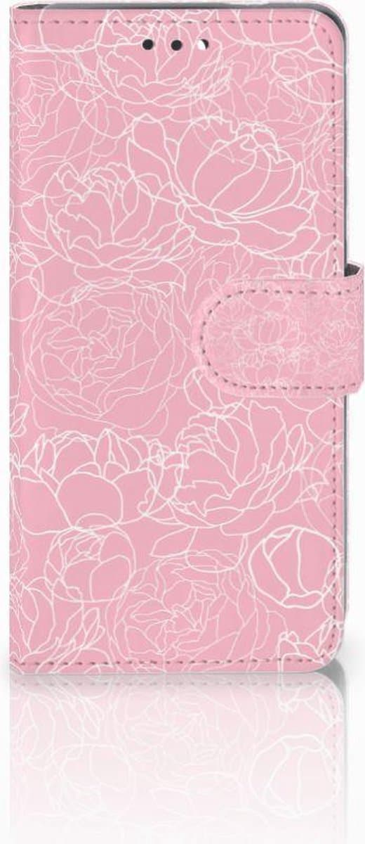 Nokia 3.1 (2018) Hoesje White Flowers