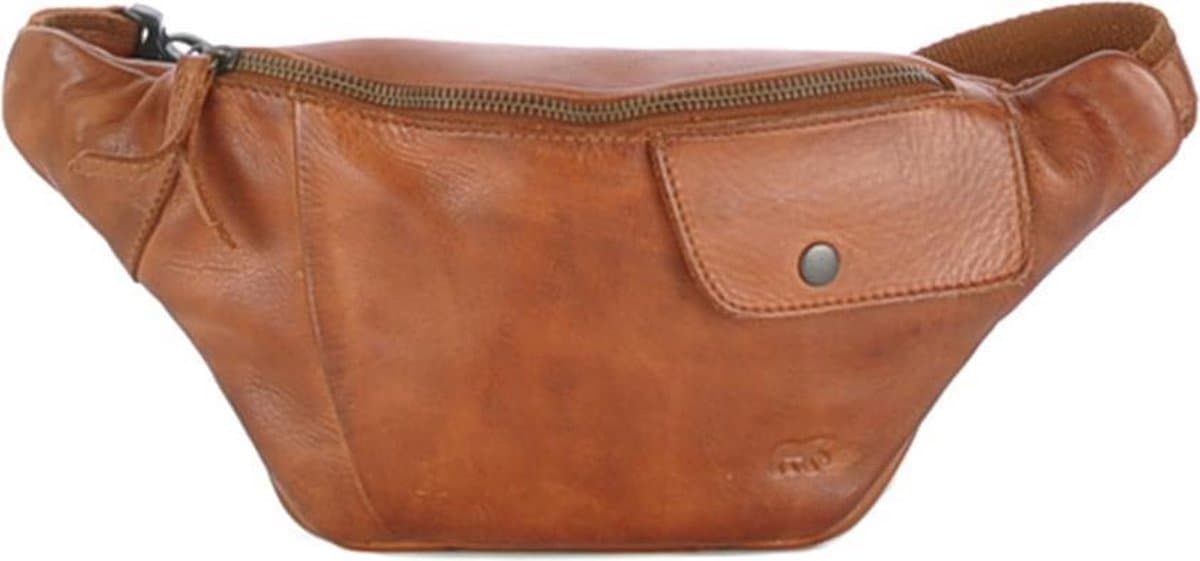 Bear Design Cow Lavato Matt Leren Heuptas / Festivaltasje / Bumbag - Cognac