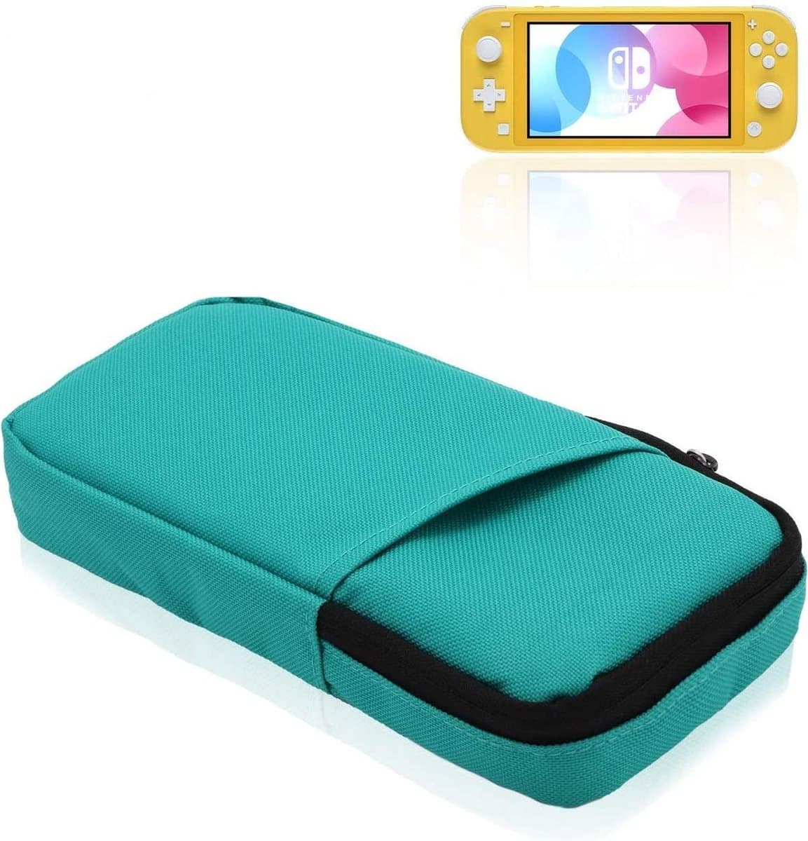 Slanke draagtas Geschikt voor Nintendo Switch Lite - Opbergtas / koffer / tas / hoes geschikt voor Switch Lite - Turqouise