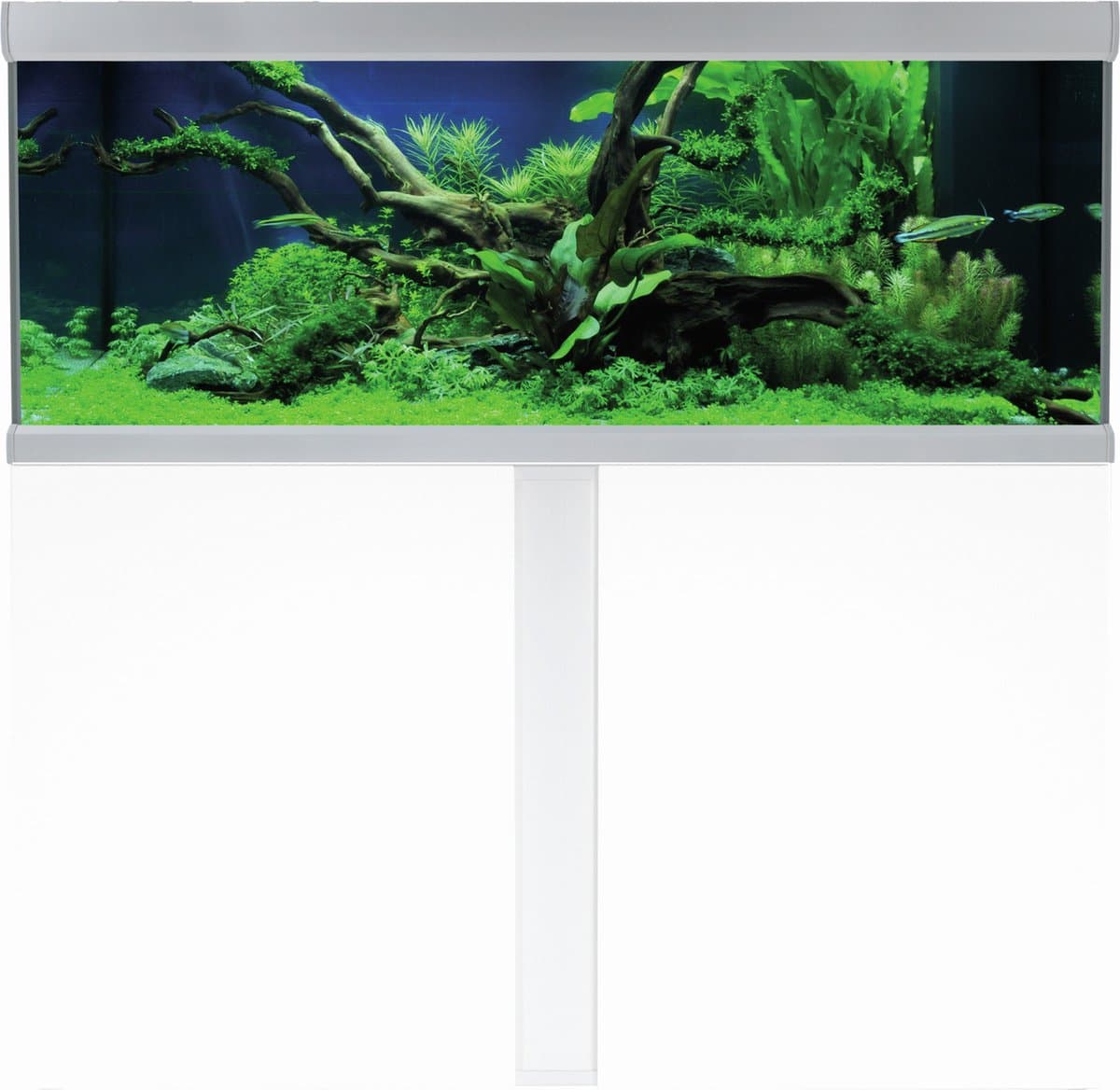 Akvastabil Fusion Aquarium 130 130x50x54 cm Zilver Wit Ca. 325 L
