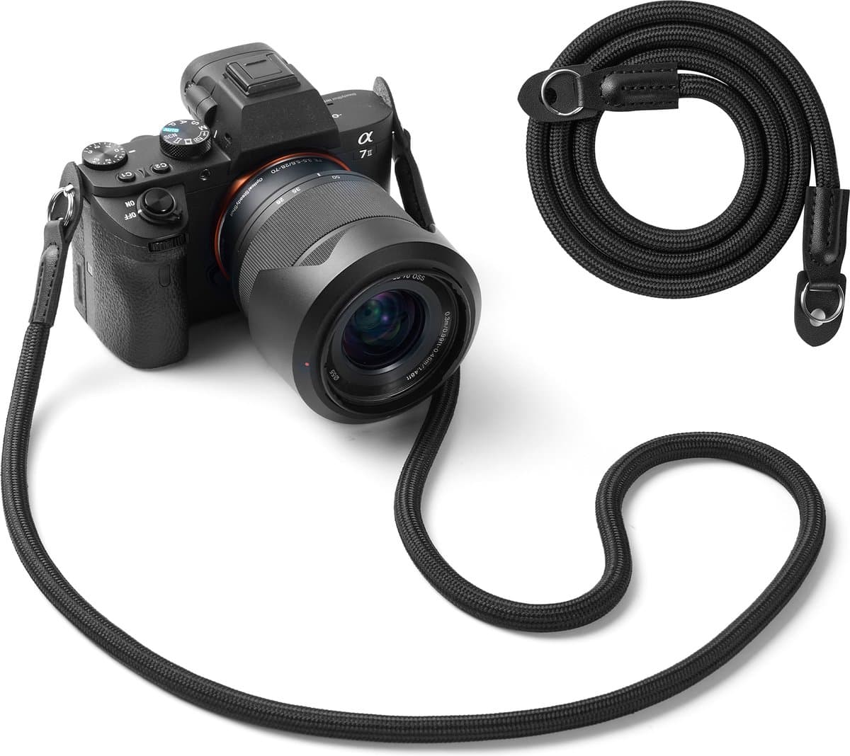 YONO Camera Strap Vintage - Riem - Schouderband - Draagriem - Universeel - Zwart