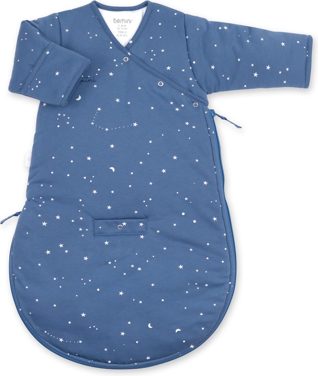 BEMINI Babyslaapzak - MAGIC BAG 1-4m - TOG 3 - Warm cocon - Stars shade