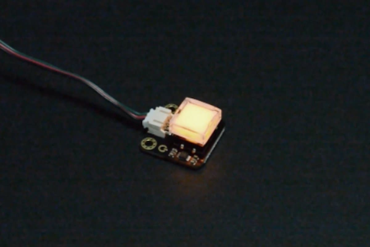 Gravity: LED-schakelaar vierkant - Geschikt voor Arduino en micro:bit DFR0789