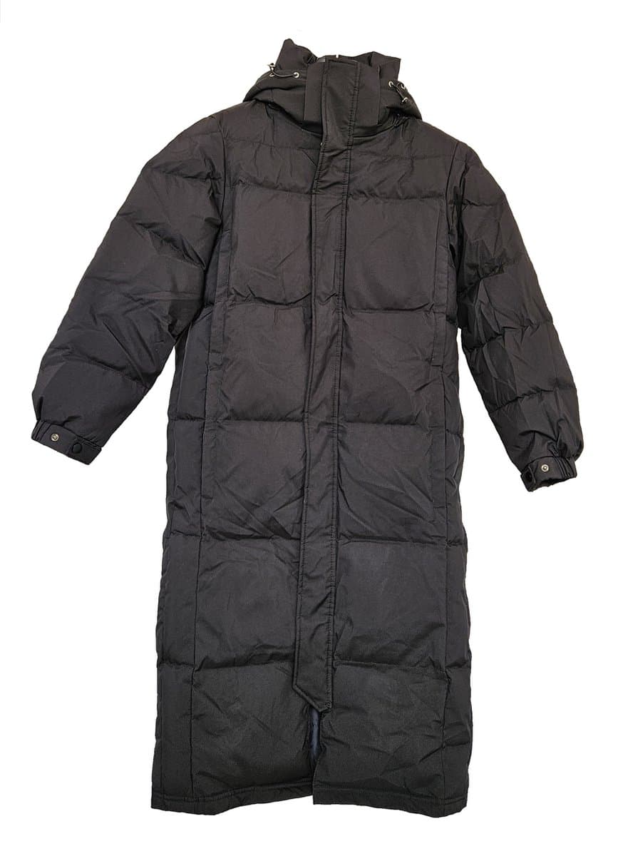 SUNMOOL Lange Dames Donsjas - Dames Winterjas - Gewatteerd en getailleerd - 90% Duckdown - Hooded - Zwart - Maat : 2XL