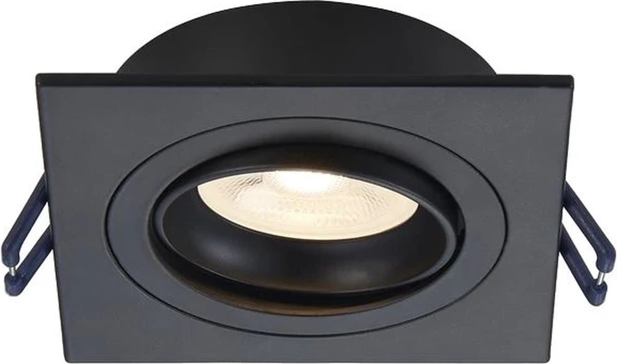 Plafondarmatuur - Inclusief Lichtbron - Dimbaar - 3000K - GU10 - Armatuur - kantelbaar - zwart