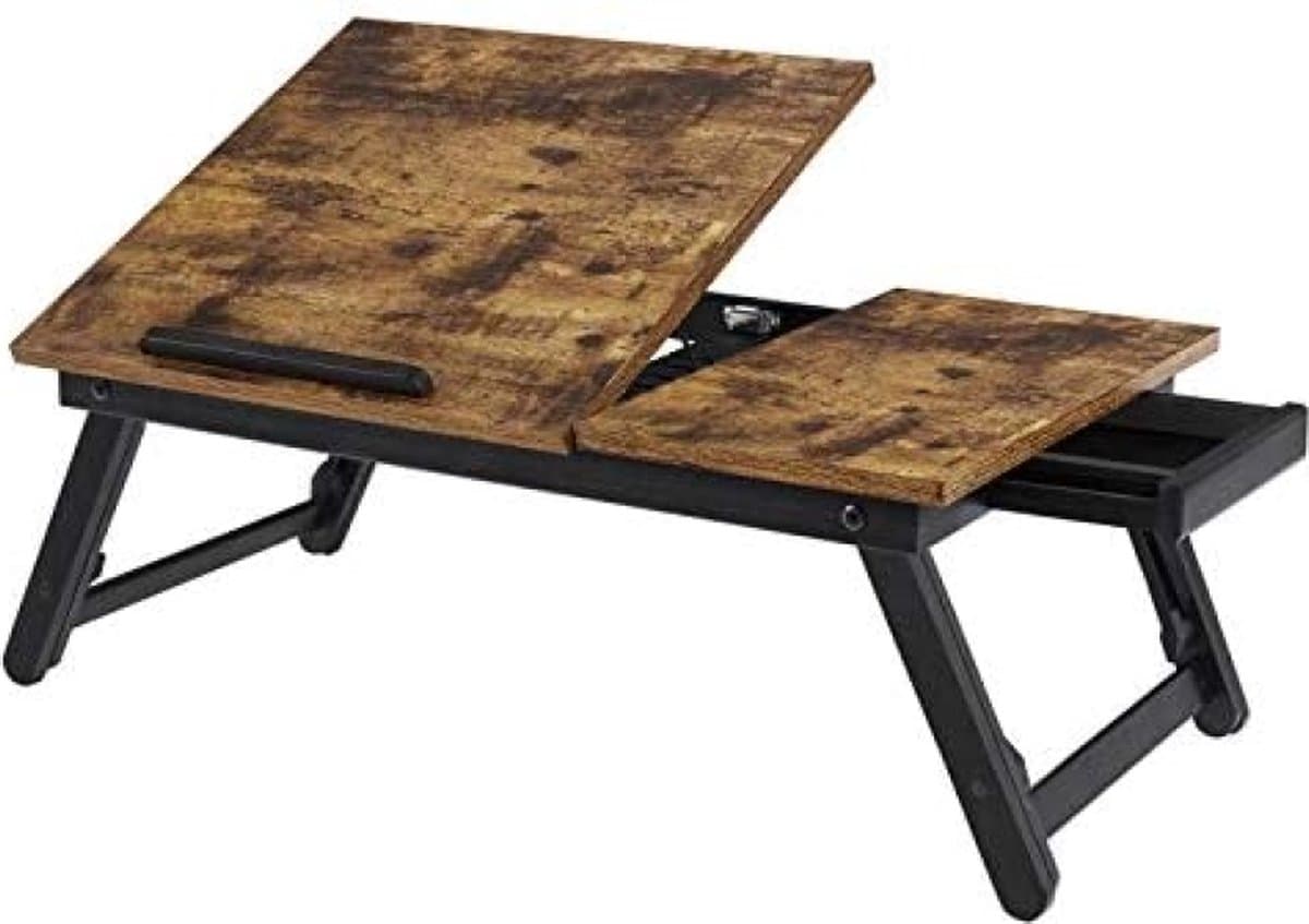 Verstelbare Laptopstand voor bed en bank, Vintage Bruin LLD105B01