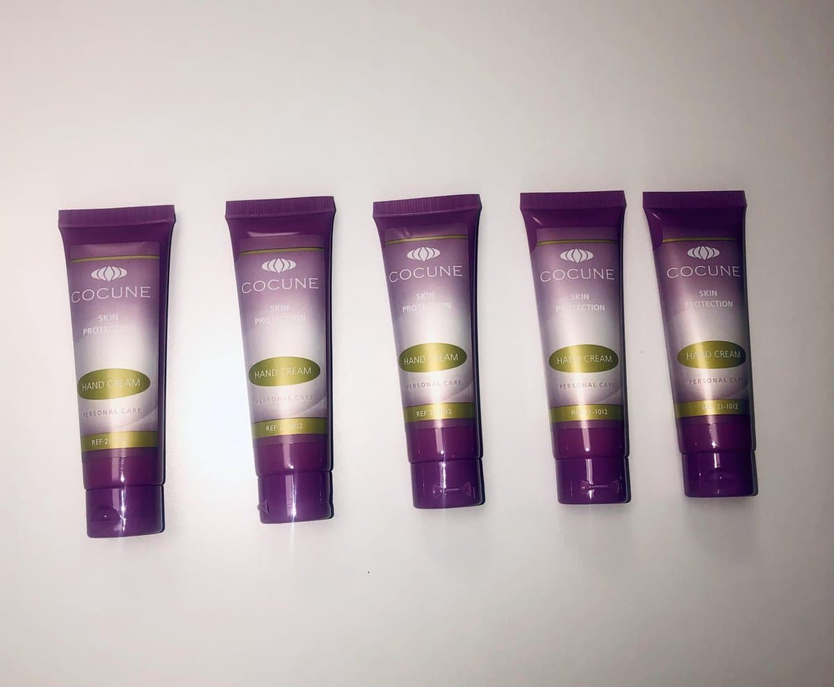 Cocune mini handcrème tube - 5 stuks van 25ml - handig voor onderweg!